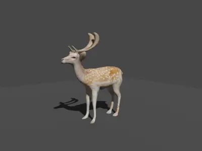 AXIS DEER LOWPOLY Low-poly 3D model