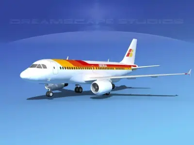 Airbus A319 Iberia 3D model