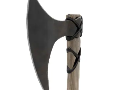 Viking Axe 3D model 8