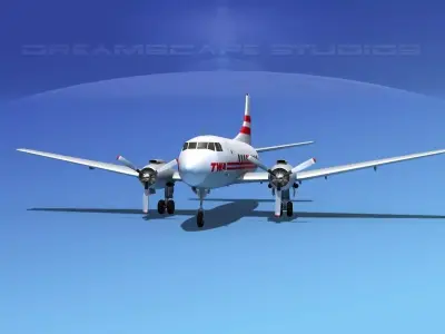 Martin 404 TWA 2 3D model