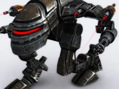 Mech walker - 02 Low-poly 3D model