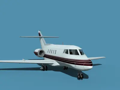 British Aerospace 125 Dominie V05 3D model