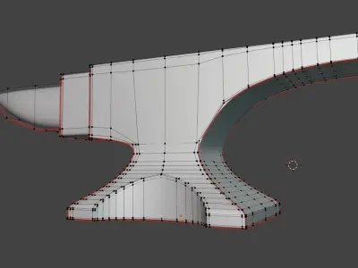 Low Poly Anvil Low-poly 3D model