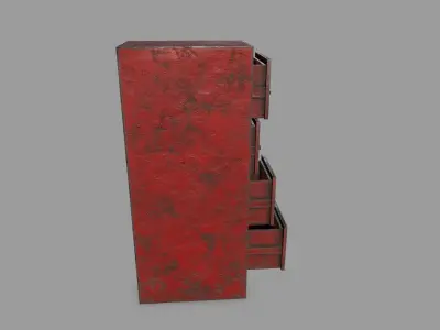 Cabinet metal Low-poly 3D model