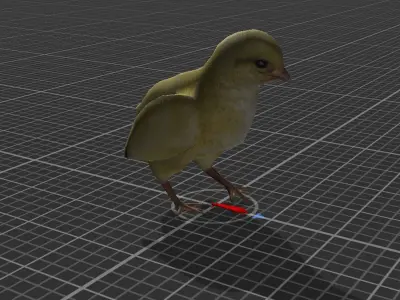 Chick  Low-poly 3D model