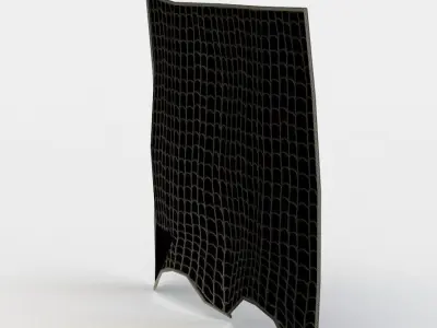 Fishnet curtain Low-poly 3D model