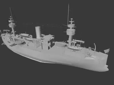 Battleship Aquidaban RC 3D print model