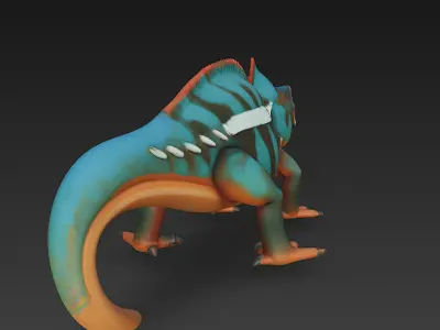 Chameleon Realistic 3D Model Basic - Low Poly Realistic Low-poly 3D model purchase