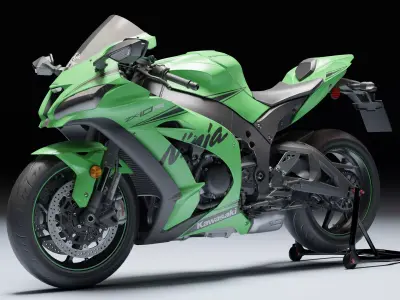 Kawasaki Ninja ZX 10R 2019 Low-poly 3D model