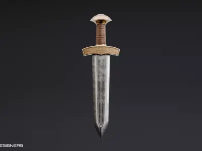 Viking Knife Blade - Ancient Melee Blade Low-poly 3D model