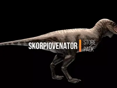 Skorpiovenator Dinosaur Asset Pack Low-poly 3D model
