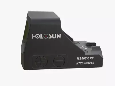 Holosun HS507K X2 red dot sight Low-poly 3D model