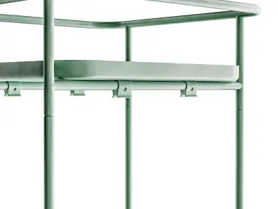 Small industrial metal pot table 3D model