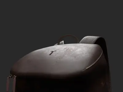 Leather bag Low-poly 3D model purchase