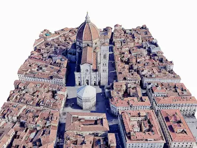 Florence Cathedral  Low-poly 3D model