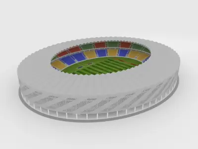 Soccer Stadium 02 3D model purchase