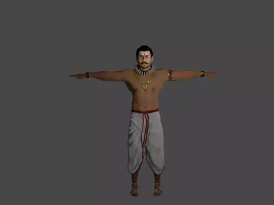 medivel king 3d model Low-poly 3D model