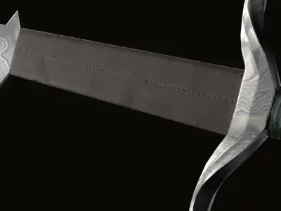 3D Model Flamberg Sword Low-poly 3D model