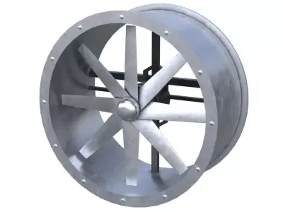 Axial Flow Fan 1 New Low-poly 3D model