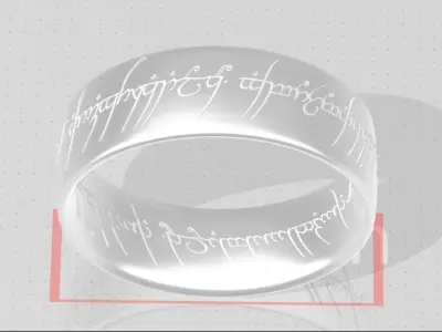 The one ring lord of rings 3D print model