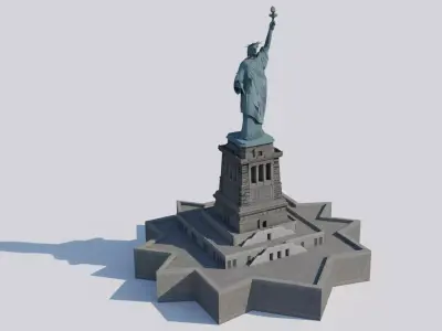 The Statue Of Liberty-NY Low-poly 3D model