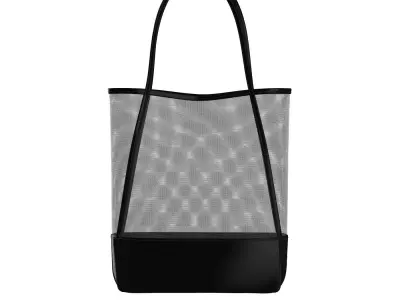 Black Mesh Shopper Bag 3D model