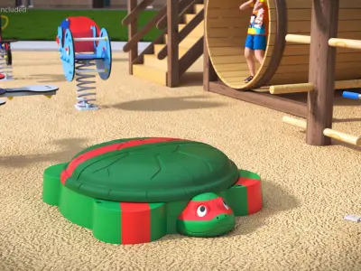 Ninja Turtle Sandbox with Raphael Mask 3D model