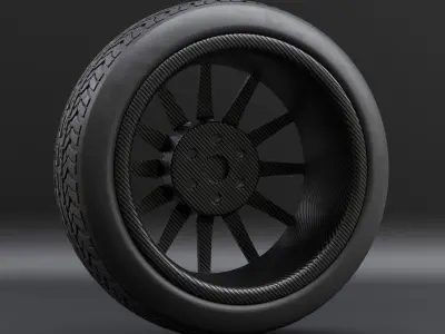 Generic car wheel N2 3D model