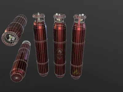 Gas Cylinder Free low-poly 3D model