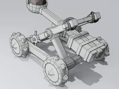  Catapult Low-poly 3D model Low-poly 3D model