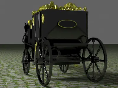 Vintage Carriage 4K 3D model