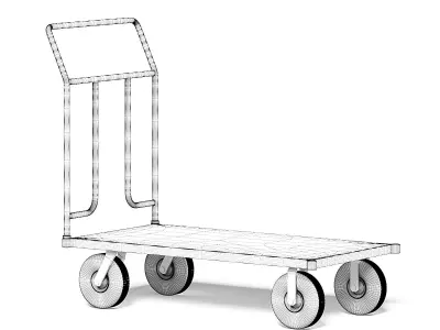 Trolley 3D Model dolly 3D model