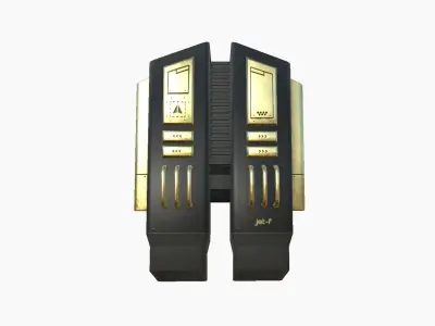 Jetpack F02 Golden Black - SciFi Character Design Low-poly 3D model
