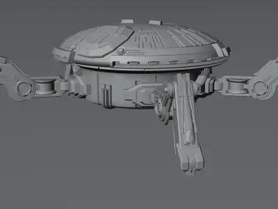 SpiderBot LowPoly-MidPoly Low-poly 3D model