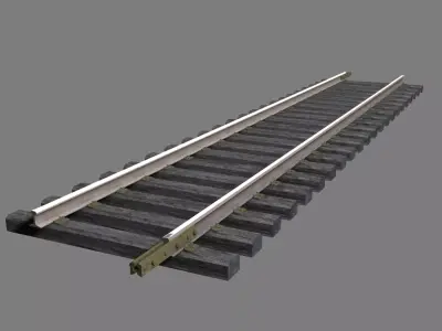 Railway track 3D model 2