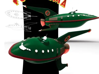 Futurama spaceship 3D model
