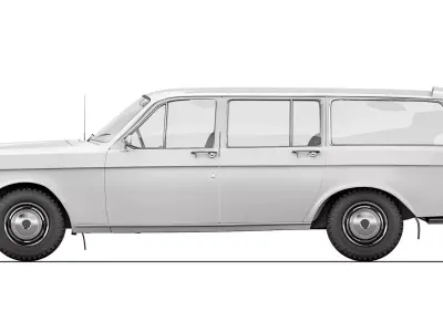 GAZ-24-02 Volga 1972 3D model