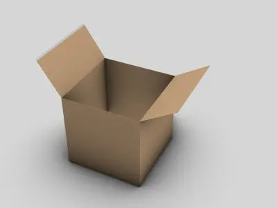 Cardboard Box Cube Free 3D model