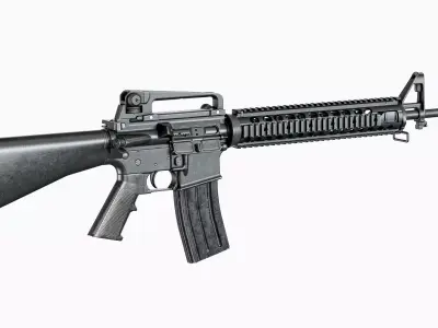 M16 Modular Colt M16A4 AR 15 Low-poly 3D model