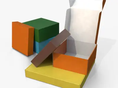  Mailer Boxes - Colored Variety Packaging Set 