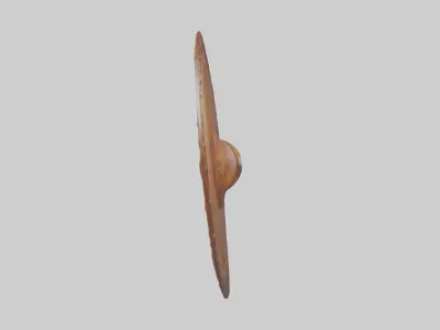 Wooden shield Model Low-poly 3D model