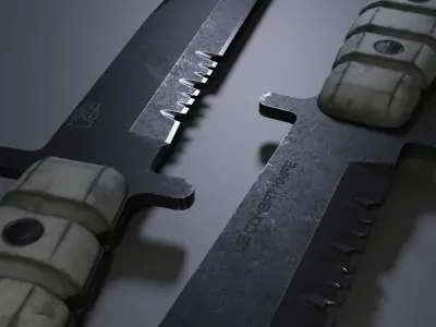 TPUS01  US Combat knife Low-poly 3D model