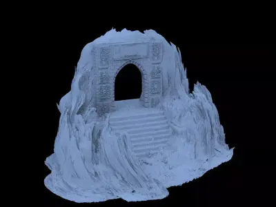 Fantasy Cliffs walkway 5  3D model