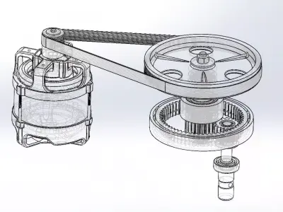 A planetary gear mechanism 3D model