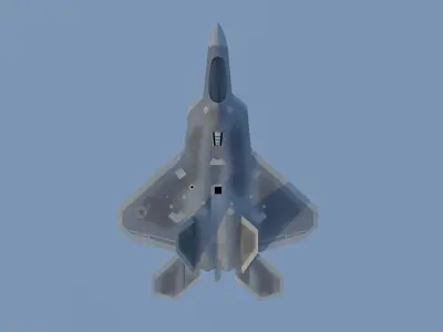 F-22 raptor 3D model from CGTrader