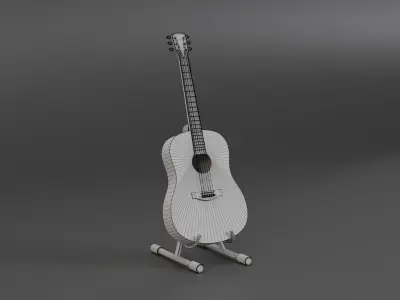 Guitar - Classic Low-poly 3D model