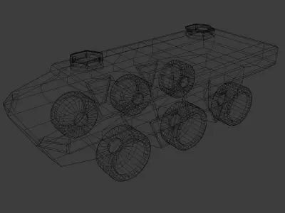 Armored vehicle Low-poly 3D model