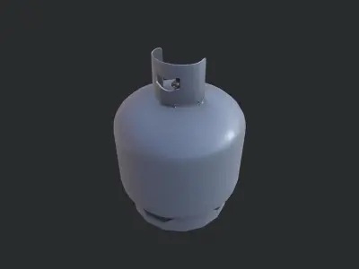 Gas Cylinder Low-poly 3D model get