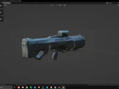 Sci-Fi Assault Rifle 05 Low Poly Game Ready Asset Low-poly 3D model