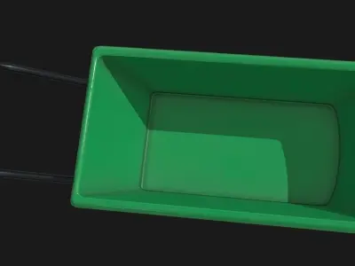 Hand Cart Low-poly 3D model